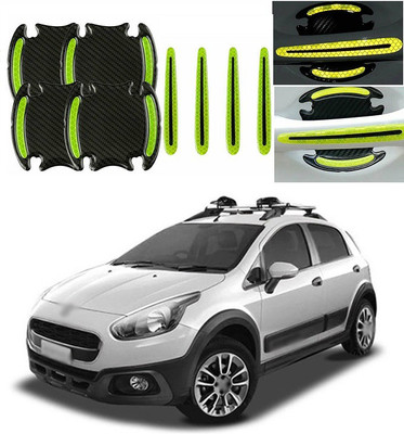 PRTEK Plastic Car Door Guard(Black, Green, Pack of 8, Fiat, Avventura)