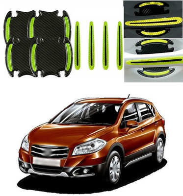 PRTEK Plastic Car Door Guard(Black, Green, Pack of 8, Maruti, S-Cross)