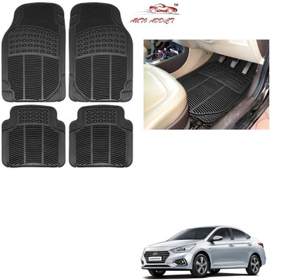 AuTO ADDiCT Rubber Standard Mat For  Hyundai Verna Transform(Black)