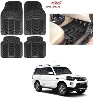 AuTO ADDiCT Rubber Standard Mat For  Mahindra Scorpio(Black)