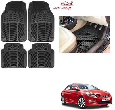 AuTO ADDiCT Rubber Standard Mat For  Hyundai Verna Fluidic(Black)