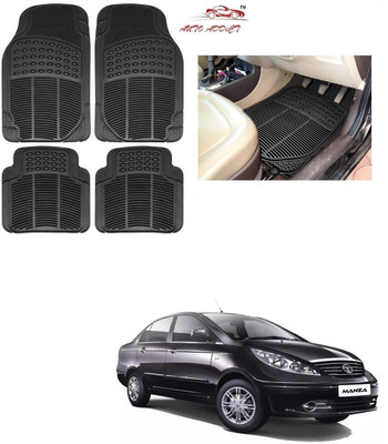 AuTO ADDiCT Rubber Standard Mat For  Tata Manza(Black)