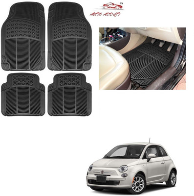 AuTO ADDiCT Rubber Standard Mat For  Fiat 500 Abarth(Black)