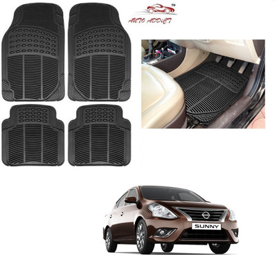 AuTO ADDiCT Rubber Standard Mat For  Nissan Sunny(Black)