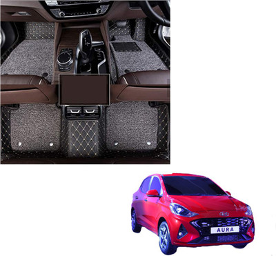 Drizon Leatherite 7D Mat For  Hyundai Aura(Black)