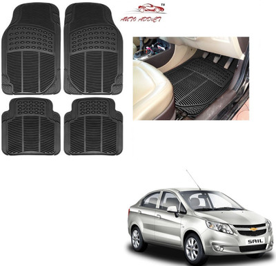 AuTO ADDiCT Rubber Standard Mat For  Chevrolet Sail(Black)