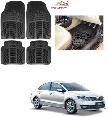 AuTO ADDiCT Rubber Standard Mat For  Skoda Rapid(Black)