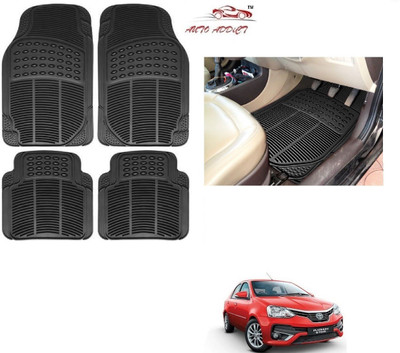 AuTO ADDiCT Rubber Standard Mat For  Toyota Etios Liva(Black)