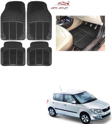 AuTO ADDiCT Rubber Standard Mat For  Skoda Fabia(Black)