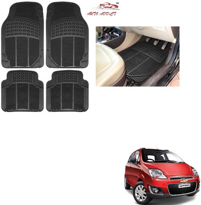 AuTO ADDiCT Rubber Standard Mat For  Chevrolet Spark(Black)
