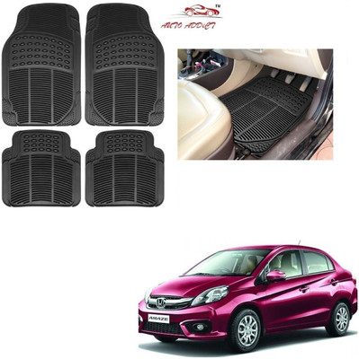 AuTO ADDiCT Rubber Standard Mat For  Honda Amaze(Black)