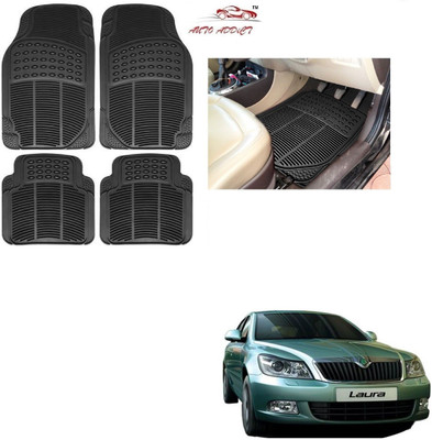 AuTO ADDiCT Rubber Standard Mat For  Skoda Laura(Black)