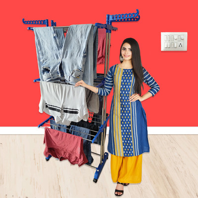 TNC by TNC Steel Floor Cloth Dryer Stand T-CDS-3TIER-B2SS-0103(3 Tier)