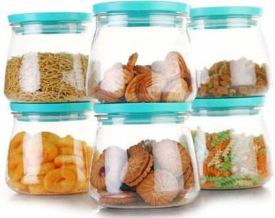 PRAGATI SALES Plastic Grocery Container  - 800 ml(Pack of 6, Blue)