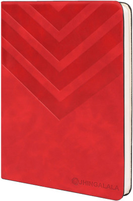 Jhingalala PU Leather Finish Hard Bound Executive Notebook Diary with Daily Monthly Planner Regular Note Book Ruled 180 Pages(Red)