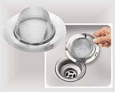 LABATHWAYS Kitchen Sink Stainless Steel Push Down Strainer(8 cm Set of 1)