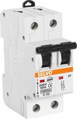 Selvo Double Pole C-32 Amp MCB GSELDPC12022 MCB(2)