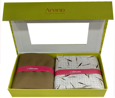 Arvind Cotton Blend Printed Shirt & Trouser Fabric