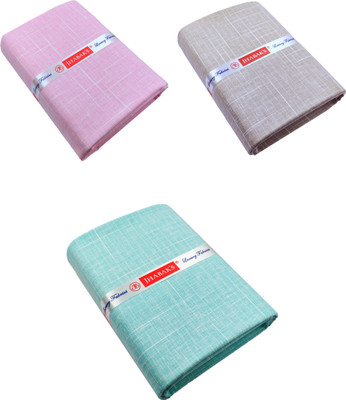 JHABAK'S Cotton Linen Blend Self Design Shirt Fabric