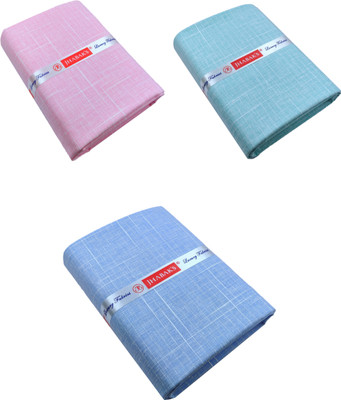JHABAK'S Cotton Linen Blend Self Design Shirt Fabric