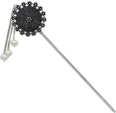 JAIPAR MART VLHP5PRL Hair Pin(Silver, Black)