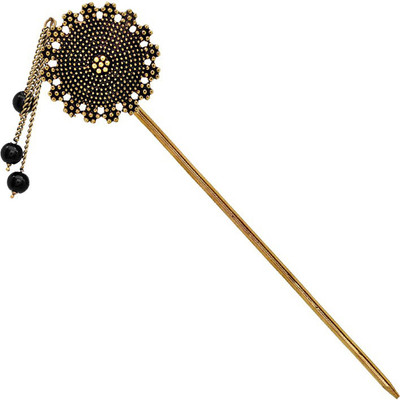 JAIPAR MART VLHP5GBLK Hair Pin(Black, Gold)
