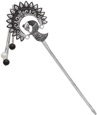 JAIPAR MART VLHP31BW Hair Pin(Silver, Black)
