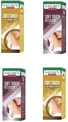 Nature's Essence SOFT TOUCH HAIR REMOVAL GOLD + DIAMOND ( PACK OF 4 ) 50G X 4 Cream(200 g, Set of 4)