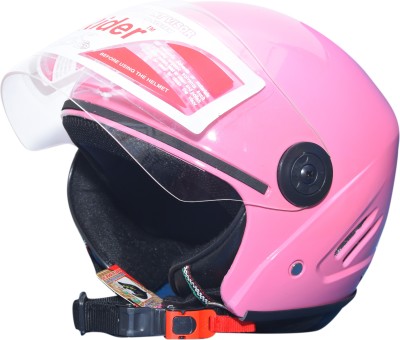 RIDER TECH OPEN FACE Motorbike Helmet(LIGHT PINK)