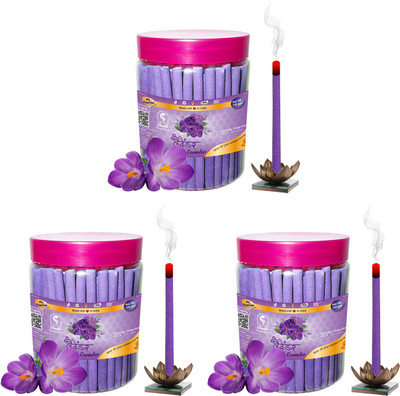 Shankh Lavender Dhoop Stick (Incense Stick) Pack of 450 gram (150 + 150 + 150) Fragrance Lavender(450 g, Set of 1)