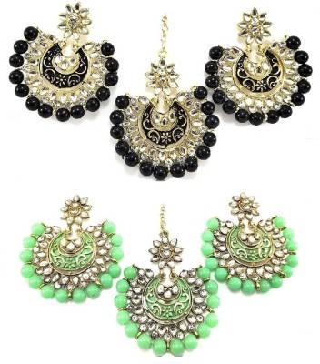 Tiank Innovation Metal, Copper, Alloy Gold-plated Black, Green Jewellery Set(Pack of 1)