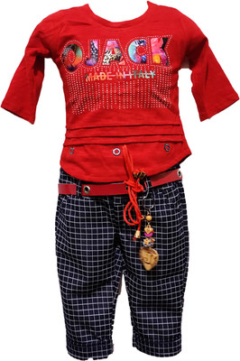 socho samjo Baby Girls Casual Jeans Top(Multicolor)