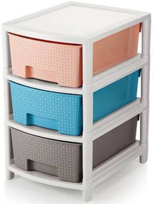 YASHODEEP PLASTIC Utensil Kitchen Rack Plastic Multipurpose Use Free Standing 3 Layer Utility Drawer