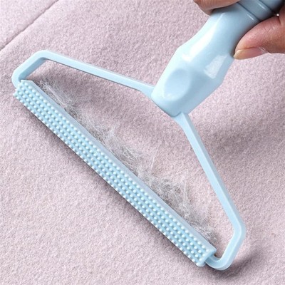 HFX 1pcs plastic Portable Lint Remover, Woolen Fabrics Shaver Fabrics Brush Sticky Lint Roller with Long Handle, Bobbles Pet Hair for Removing Lint Dust in Furniture and Wool Clothes Sweater Carpet Lint Roller