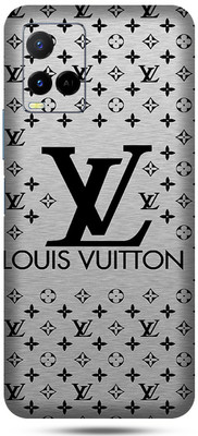 OggyBaba Vivo Y21 Mobile Skin(Silver Louis Vuitton Skin Matte Finish)