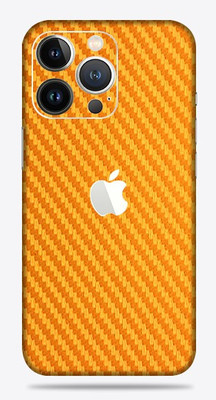OggyBaba apple iphone 13 pro Mobile Skin(Golden Carbon Fibre Skin Matte Finish)