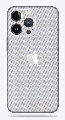 OggyBaba apple iphone 13 pro Mobile Skin(Silver Carbon Fibre Skin Matte Finish)