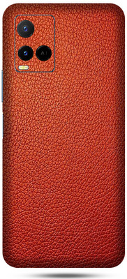 Mclaxa Red Leather Mobile Skin Fo Vivo Y21, Red Leather, Vivo Y21 Mobile Skin(Red Leather Multicolour)