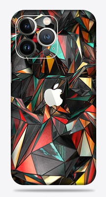 OggyBaba apple iphone 13 pro Mobile Skin(Charming Red Polygon Skin Matte Finish)