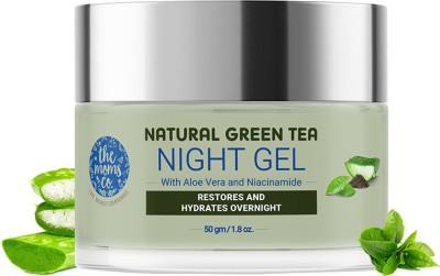 The Moms Co. Natural Green Tea Night Gel l Light Weight l Hydrating l Controls Sebum l Fights Acne l Soothing & Calming(50 g)