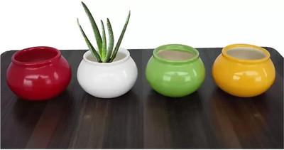 OriginalCeramics Plant Container Set(Pack of 4, Ceramic)