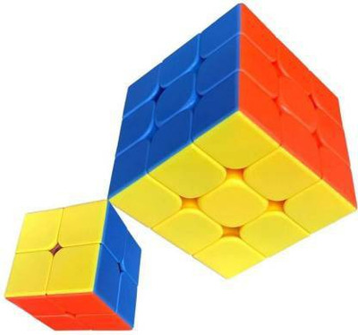 WHITE POPCORN Rubix Cube Stickerless Speed Cube Set Magic Speed Cube (PACK OF 2)(1 Pieces)