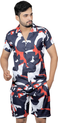 Varni Enterprise Men Printed Multicolor Night Suit Set