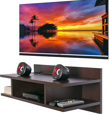 Umar Enterprises Wall T.V Set up box stand MDF Wall wifi stand MDF MDF (Medium Density Fiber) Wall Shelf(Number of Shelves - 4, Brown)