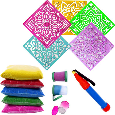 Ascension Pack of 14 Rangoli Powder(Multicolor)