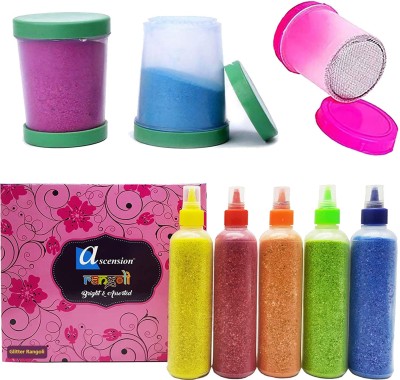 Ascension Pack of 8 Rangoli Powder(Multicolor)