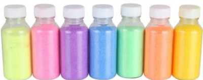 Ticked Pack of 7 Rangoli Powder(Multicolor)
