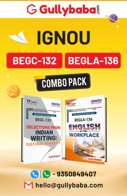 Gullybaba IGNOU BAG {English} BEGC-132 Selections From Indian Writing: Cultural Diversity & BEGLA-136 English At The Workplace In English 2nd Semester Combo Of IGNOU Help Book With Solved Sample Papers And Important Exam Notes Plus Guess Paper(Paperback, Gullybaba Publishing House Pvt. Ltd.)