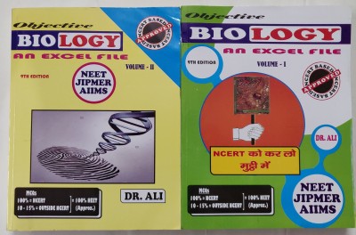 Objective Biology An Excel File Vol 1 + Vol 2 By Dr. Ali- 2019 (For Neet, Aiims,jipmer)(Paperback, Dr. Ali Akhtar)