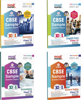Maxx Marks English, Accountancy, Business Studies, Economics (Set Of 4 Books) Class 12 Term 1 CBSE Sample Question Paper - For November December 2021 CBSE Board Term 1 Exams By Vidya Prakashan(Paperback, Vidya Editorial Board)